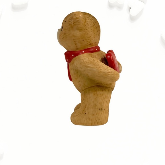 Figurine Porcelain Teddy Bear Collectible Figurine Miniature Bear - Picture 3 of 6